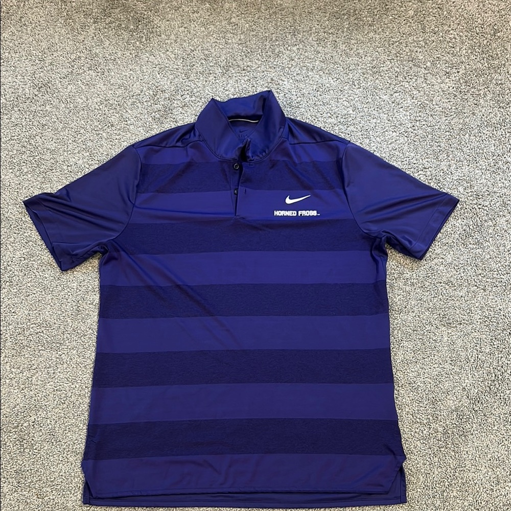 Nike Men's Purple TCU XL Polo Shirt